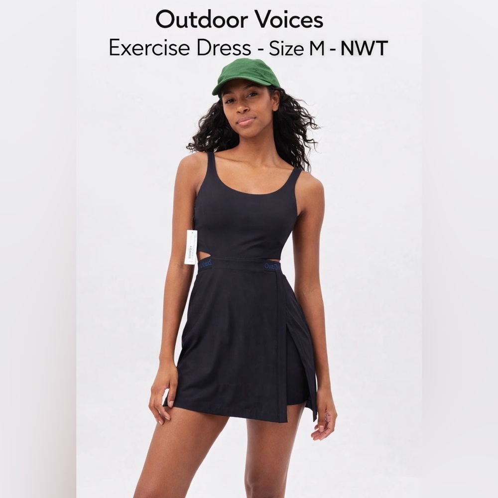 Outdoor Voices Black Cutout Exercise Dress